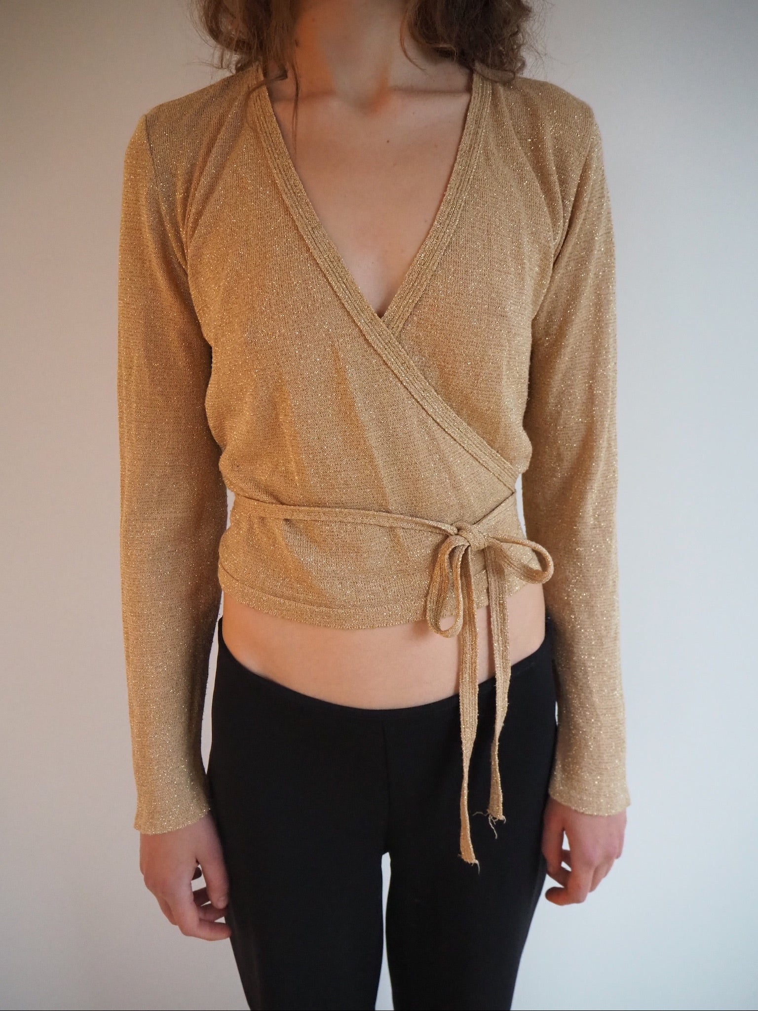 Glitter wrap top