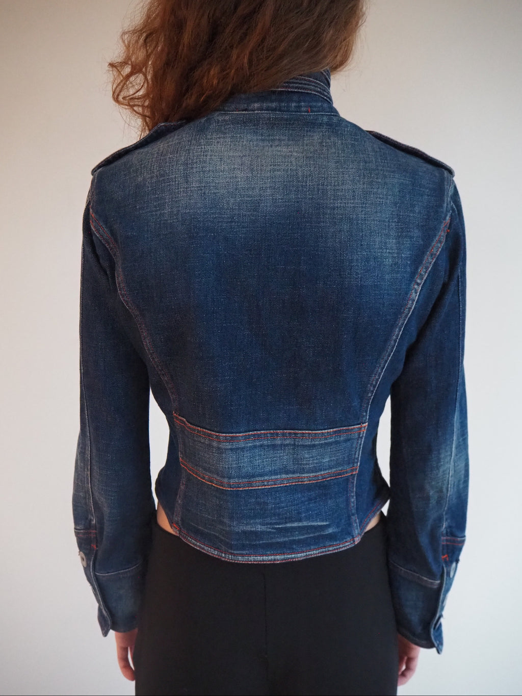 Denim military jacket
