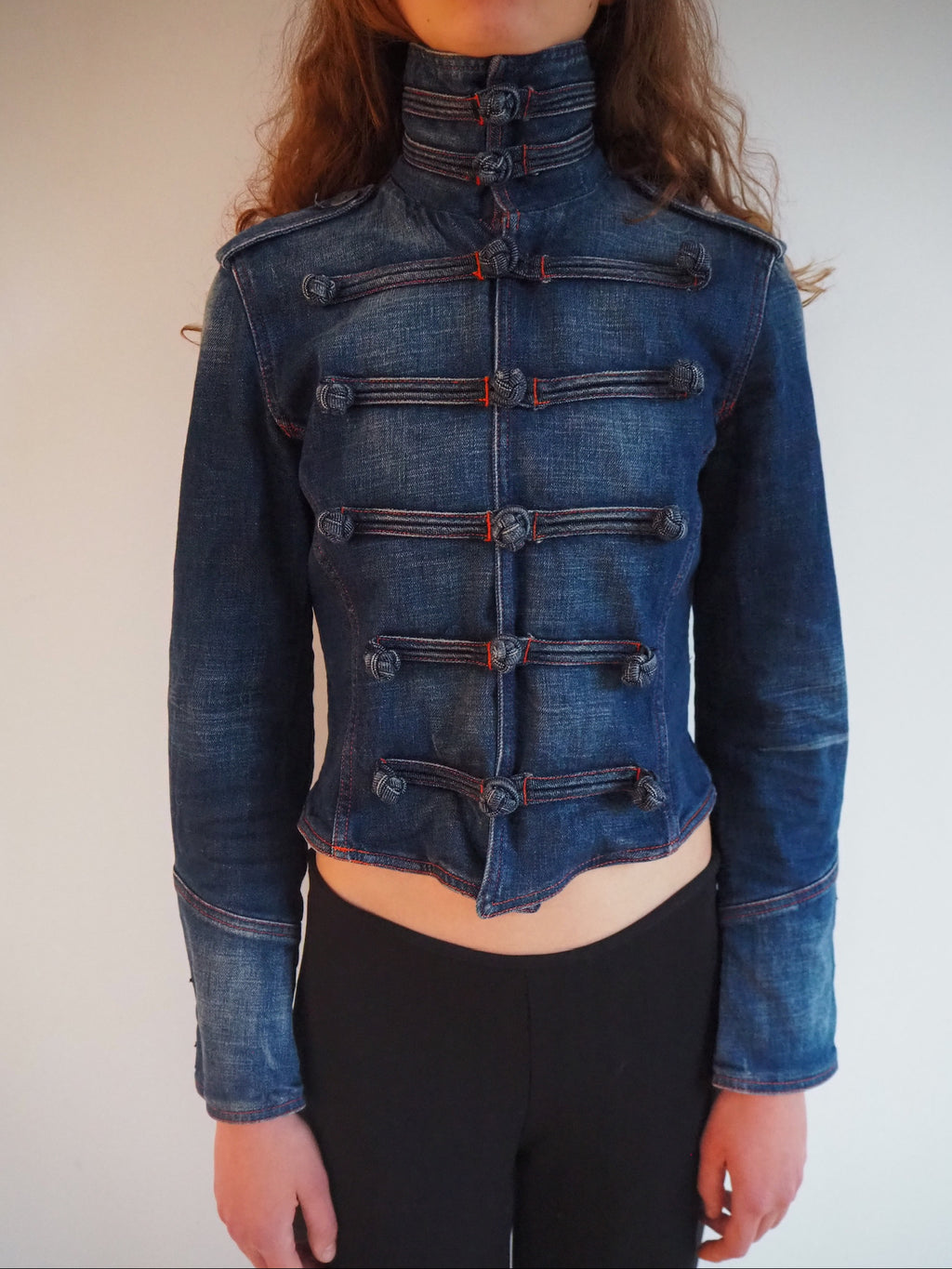 Denim military jacket