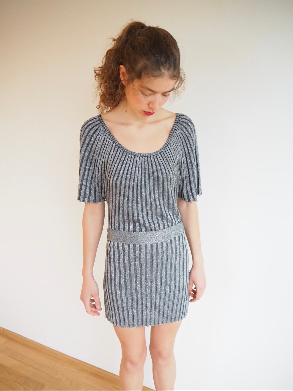 Stiped glitter dress