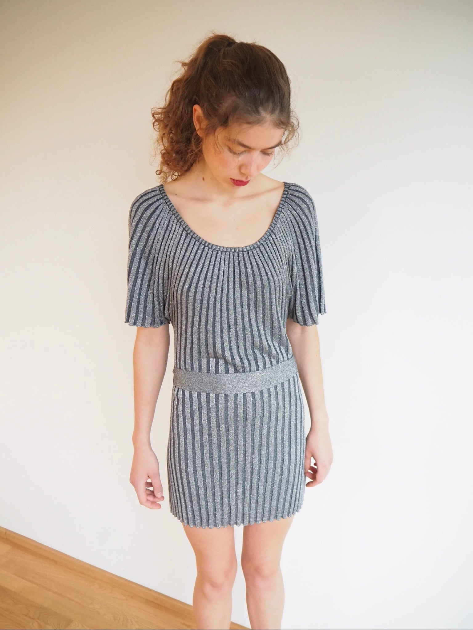 Stiped glitter dress