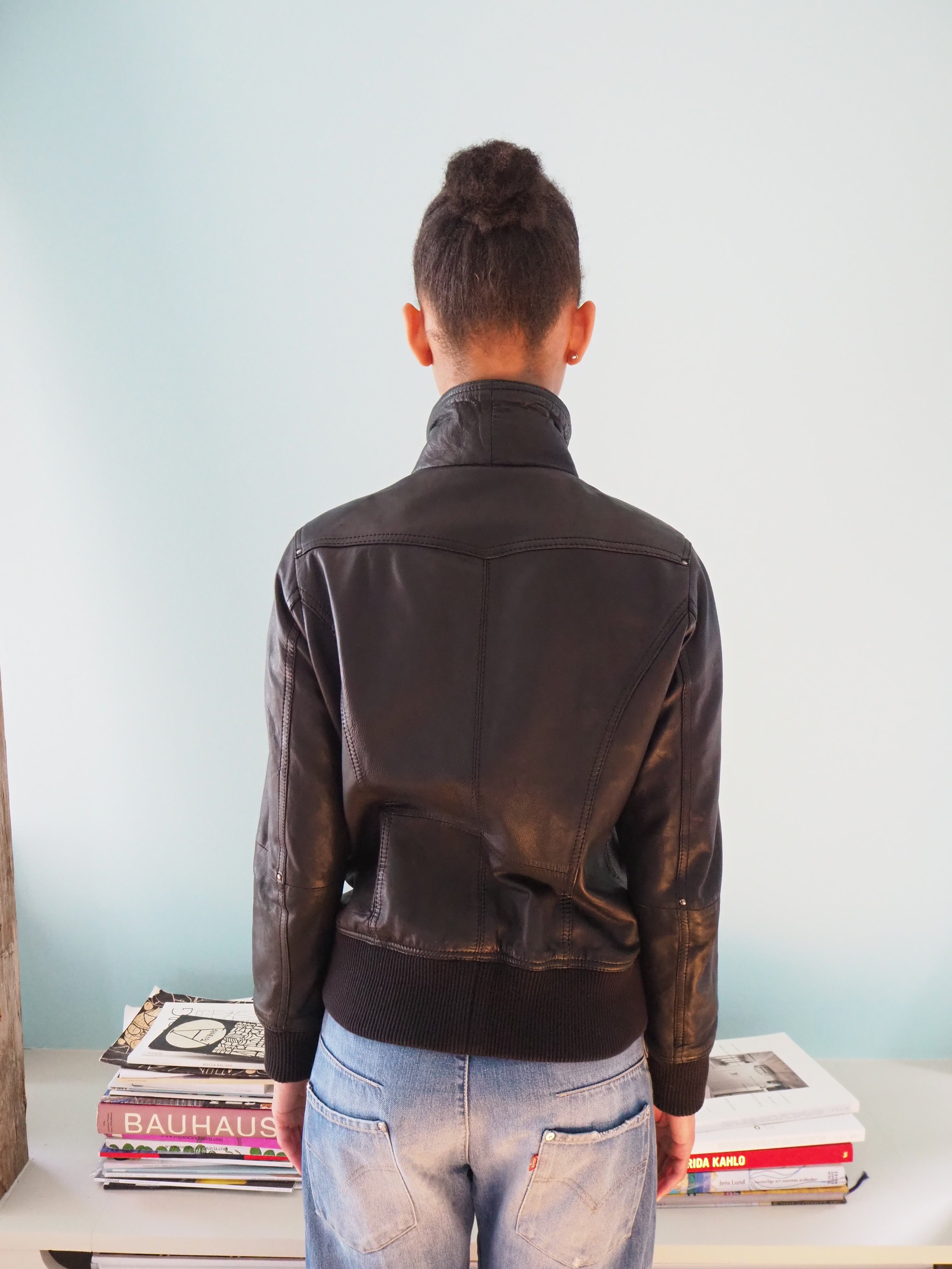 leather bomberjacket