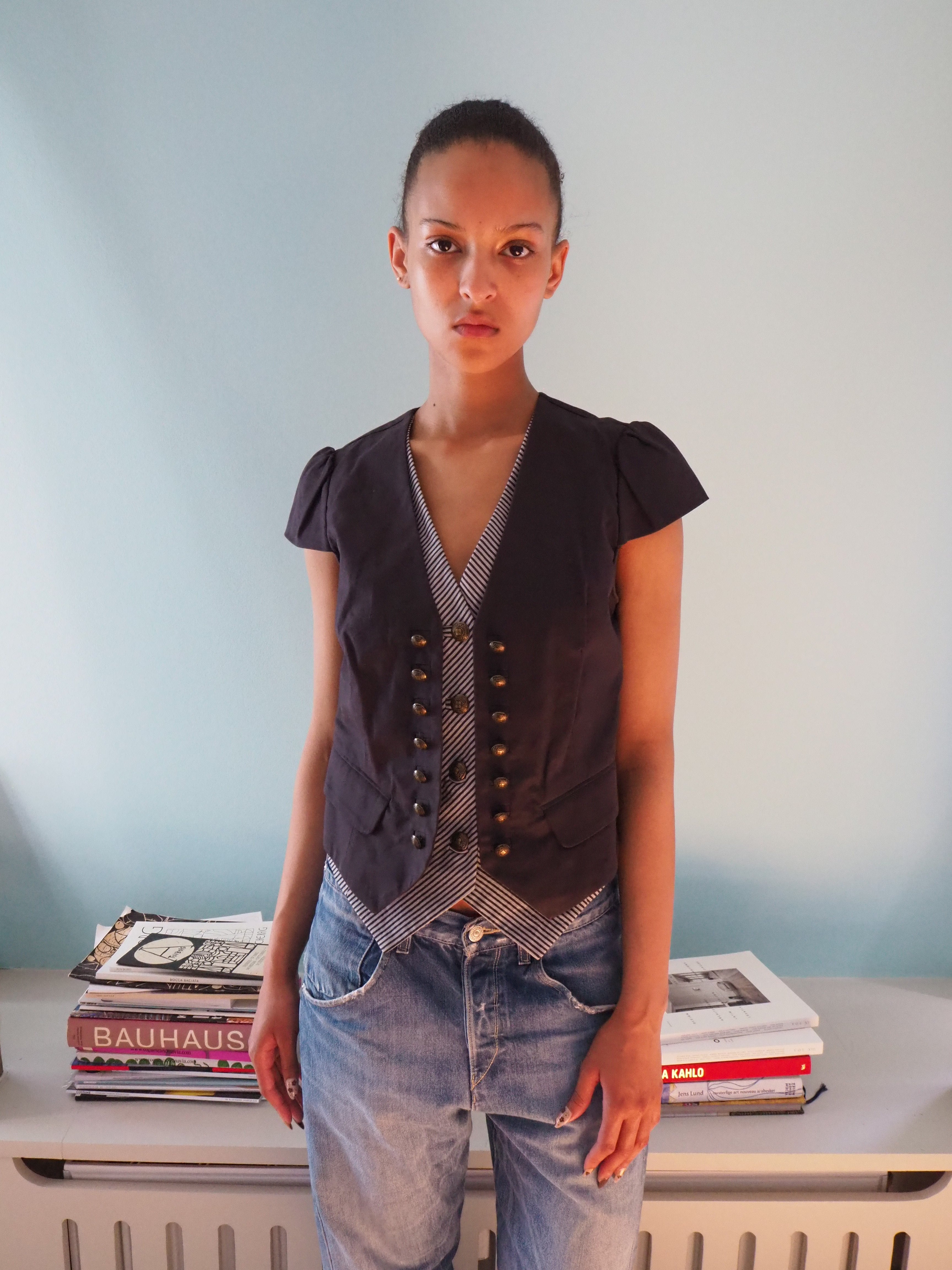 layered BCBG vest top